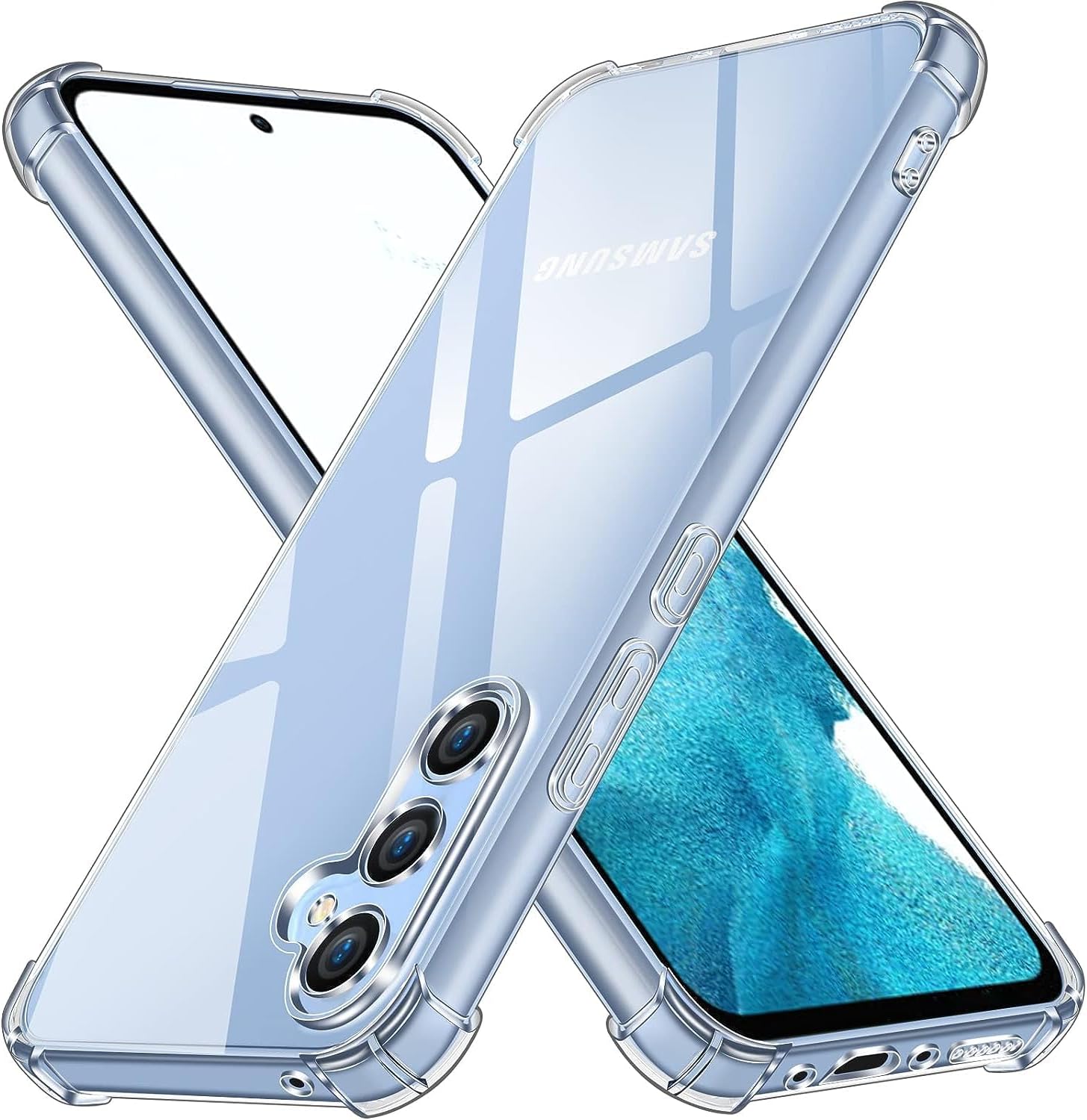 ivoler Clear Silicone Case for Samsung Galaxy A54 5G with Shockproof Protective Corners