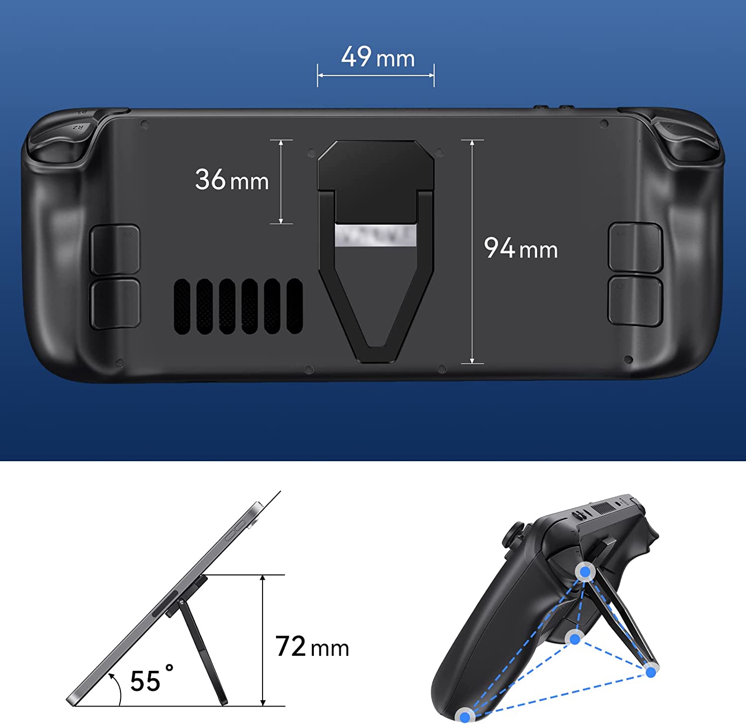 Detachable Magnetic Portable Stand for Steam Deck