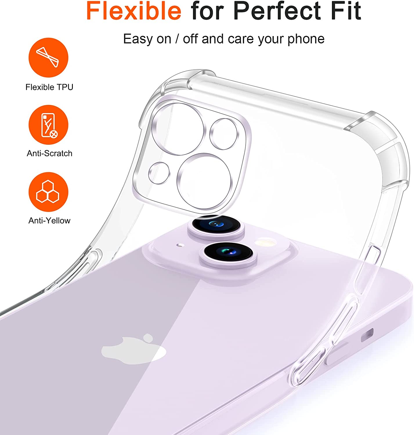 ivoler [4 in 1 Camera Cover Case Compatible with iPhone 14 Plus